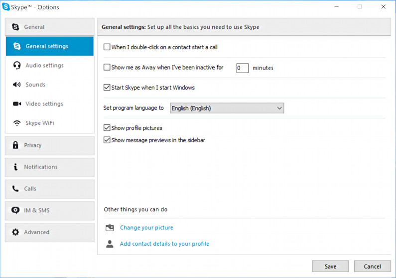 Skype disable auto start windows 10